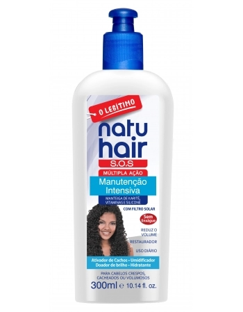 NATUHAIR S.O.S CREME P/ CAB. CACHEADOS MANUTENÇÃO INTENSIVA 300ML