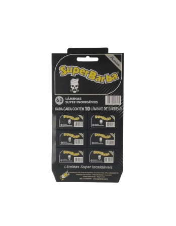 SUPERBARBA LAMINA BARBEAR BLACK (CART. C/ 60 LAMINAS)