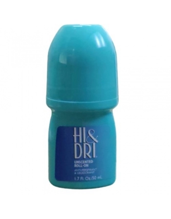 HI & DRI ROLL-ON UNISSEX UNSCENTED (AZUL) 50ML