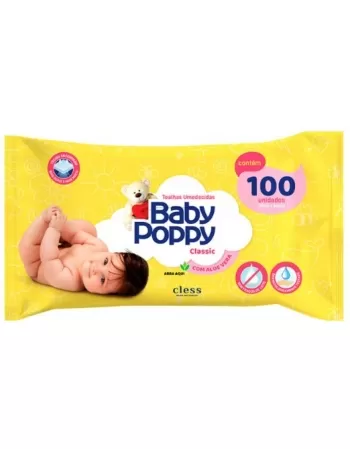 CLESS BABY POPPY TOALHAS UMED CLASSIC C/100UN
