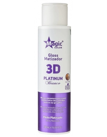 MAGIC COLOR MATIZADOR 500ML 3D GLOSS PLATINADO