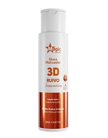 MAGIC COLOR MATIZADOR 500ML 3D GLOSS RUIVO SEM