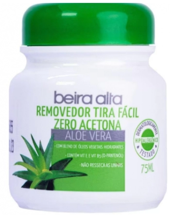 BEIRA ALTA REMOVEDOR ZERO ACETONA ALOE VERA TIRA FACIL 75ML