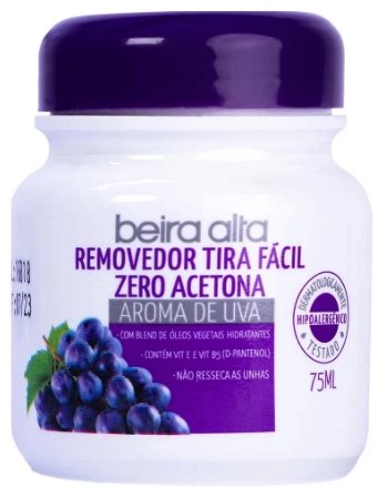 BEIRA ALTA REMOVEDOR ZERO ACETONA UVA TIRA FACIL 75ML