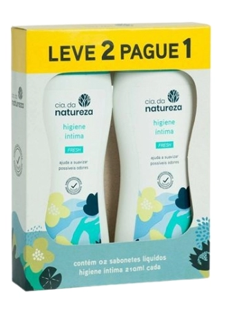 CIA DA NATUREZA SABONETE INTIMO CREMOSO FRESH 210ML (KIT C/2 UNID)