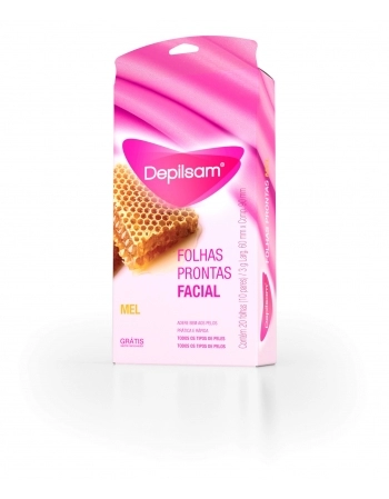 DEPILSAN FOLHAS PRONTAS FACIAL 10 PARES MEL