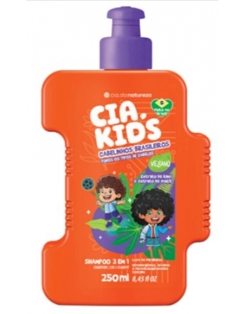 CIA KIDS VEGANO CABELINHOS BRASILEIROS SHAMPOO 3X1 250ML