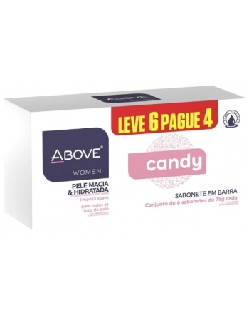 ABOVE SABONETE EM BARRA CANDY 75G (LEVE 6 PAGUE 4)