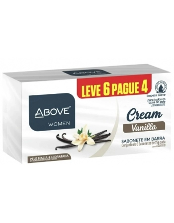 ABOVE SABONETE EM BARRA CREAM VANILLA 75G (LEVE 6 PAGUE 4)