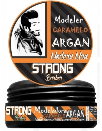 STRONG BARBER POMADA MODELADORA CARAMELO ARGAN 150G