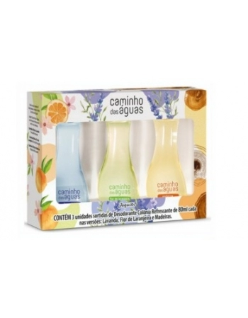 JEQUITI KIT CAMINHO DAS AGUAS (COL. LAVANDA, LARANJEIRA E MADEIRAS) 80ML