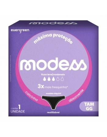 EVERGREEN MODESS CALCINHA ABSORVENTE FLUXO LEVE/MODERADO TAM GG