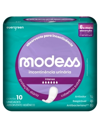 EVERGREEN MODESS ABSORVENTE PARA INCONTINENCIA INTENSA S/ABAS 10 UNID