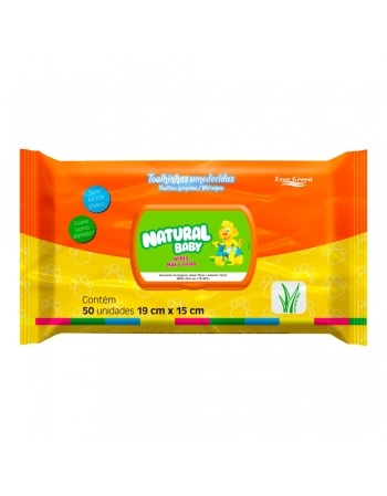 EVERGREEN TOALHAS NAT BABY M&F 50 UNID