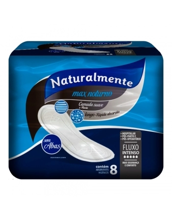 EVERGREEN ABSORVENTE NAT MAX NOT S/ ABAS 8 UNID
