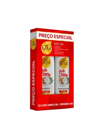 GOTA DOURADA KIT (SH+COND) LEITE DE COCO 340 ML