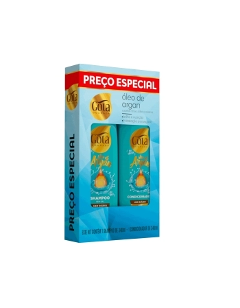 GOTA DOURADA KIT (SH+COND) OLEO DE ARGAN 340 ML