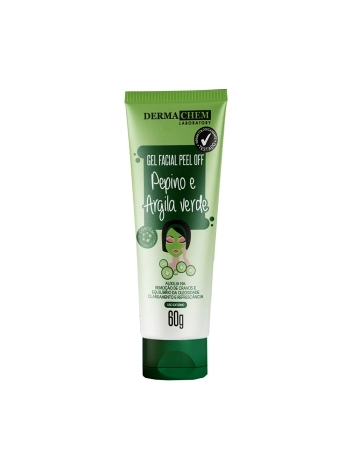 DERMACHEM GEL FACIAL PEEL OFF ARGILA VERDE E PEPINO 60G