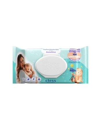 CLESS BABY POPPY TOALHAS UMED SENSITIVE C/100UN