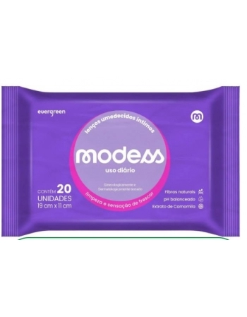 EVERGREEN MODESS LENÇO INTIMO C/ 20 UNID