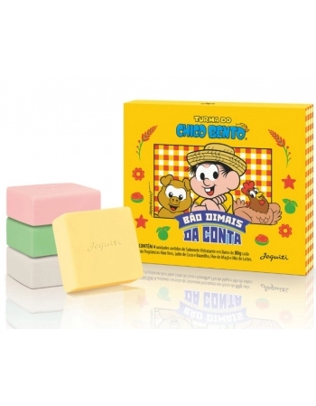 JEQUITI ESTOJO TURMA DO CHICO BENTO SABONETE SORTIDOS (4 X 80G)