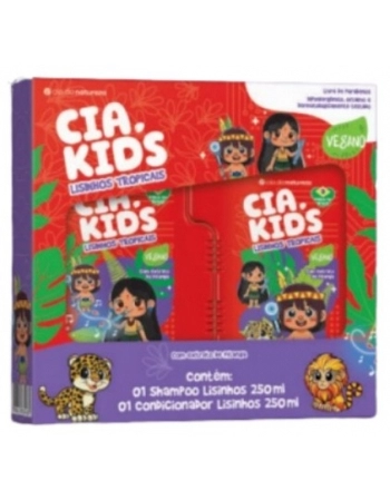 CIA KIDS VEGANO LISINHOS TROPICAIS KIT (SH 250ML + COND 250ML)