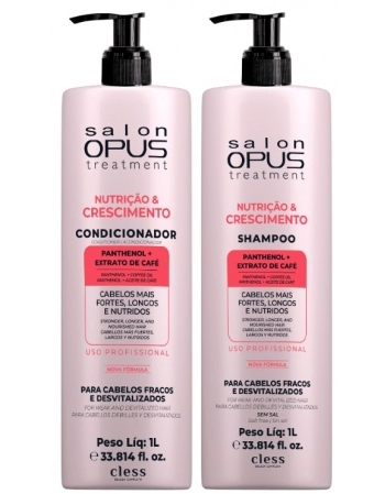 CLESS SALON OPUS NUTRIÇÃO & CRESCIMENTO KIT (SH + COND 1L)