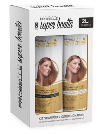 PROBELLE KIT LISO BRILHO ESPELHADO 2L (SHAMPOO 1L + COND 1L)