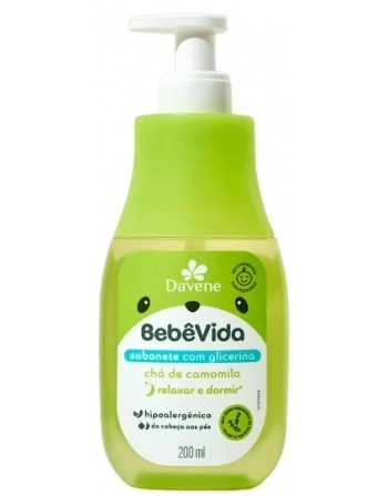 DAVENE BEBE VIDA CHA DE CAMOMILA SABONETE LIQUIDO 200ML