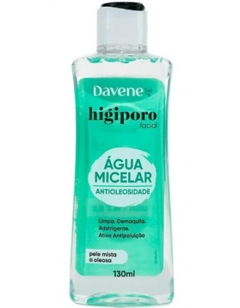 DAVENE HIGIPORO AGUA MICELAR ANTIOLEOSIDADE 130ML