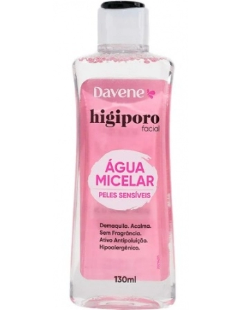 DAVENE HIGIPORO AGUA MICELAR PELES SENSIVEIS 130ML
