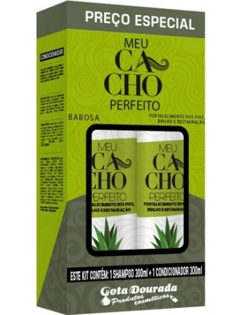 GOTA DOURADA KIT MEU CACHO PERFEITO (SH+COND 300ML) ARGAN QUERATINA
