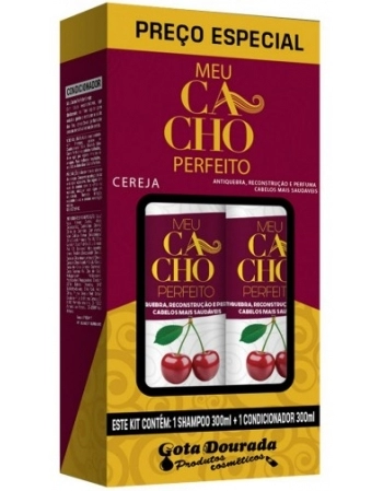 GOTA DOURADA KIT MEU CACHO PERFEITO (SH+COND 300ML) ARGAN QUERATINA