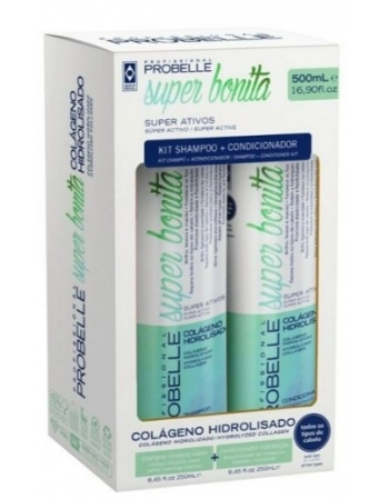 PROBELLE KIT COLAGENO HIDROLISADO 2L (SHAMPOO 1L + COND 1L)