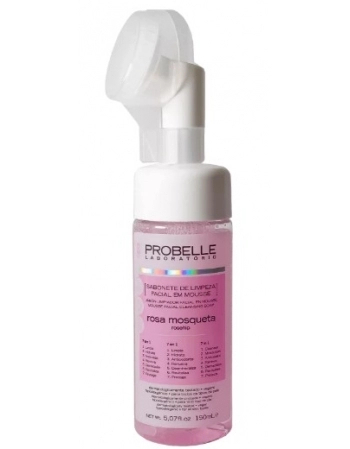 PROBELLE SABONETE DE LIMPEZA FACIAL EM MOUSSE ROSA MOSQUETA 150ML