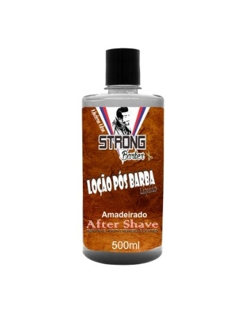 STRONG BARBER LOÇÃO PÓS BARBA LIQUIDA AMADEIRADO 500ML (MARROM)