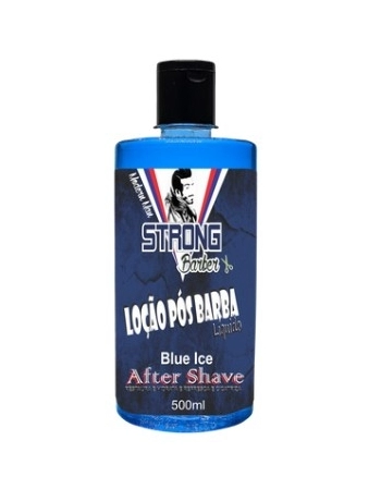 STRONG BARBER LOÇÃO PÓS BARBA LIQUIDA BLUE ICE 500ML (AZUL)