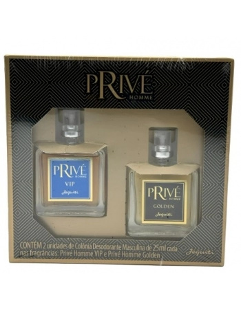 JEQUITI PRIVÉ HOMME 2 UNIDADES DE COLONIA DESODORANTE MASCULINA DE 25ML