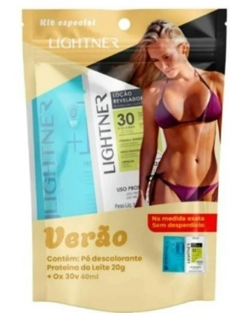 CLESS LIGHTNER KIT VERÃO (PO DESC PROTEINA LEITE 20G + OX 30VOL 100ML)