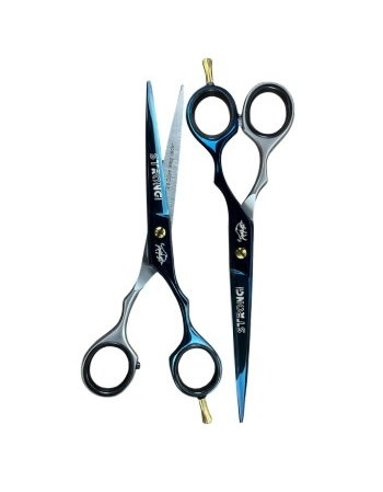 STRONG BARBER TESOURA PROFISSIONAL 6.5 POL AZUL/PRATA