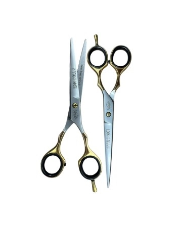 STRONG BARBER TESOURA PROFISSIONAL 6.5 POL DOURADA/PRATA