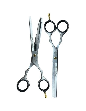 STRONG BARBER TESOURA PROFISSIONAL DESBASTE 6.5 POL PRATA