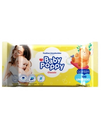 CLESS BABY POPPY TOALHAS UMED C/100UN