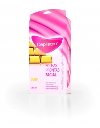 DEPILSAN FOLHAS PRONTAS FACIAL 10 PARES OURO