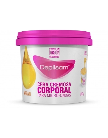 DEPILSAN CERA CREMOSA P/ MICROONDAS 200G ARGAN