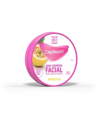 DEPILSAN CERA CREMOSA P/ MICROONDAS FACIAL 40G MARACUJA