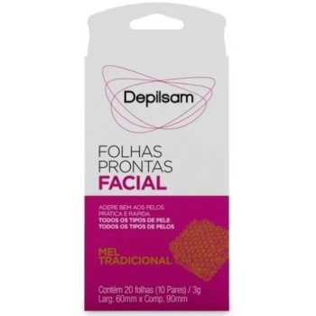 DEPILSAN FOLHAS PRONTAS CORP 10 PARES MEL