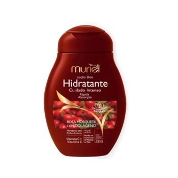 MURIEL LOÇÃO HIDRATANTE CORPORAL ROSA MOSQUETA COM COLAGENO 200ML