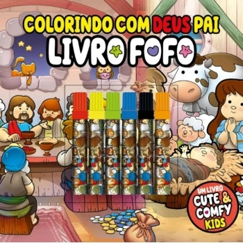 ON LINE CUTE & COMFY KIDS COLORINDO COM DEUS PAI 01