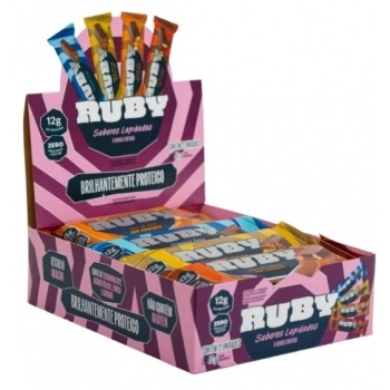 RUBY BARRA PROTEINA DOCE DE LEITE C/ AMENDOIM 40G (DP C/ 12 UNID)